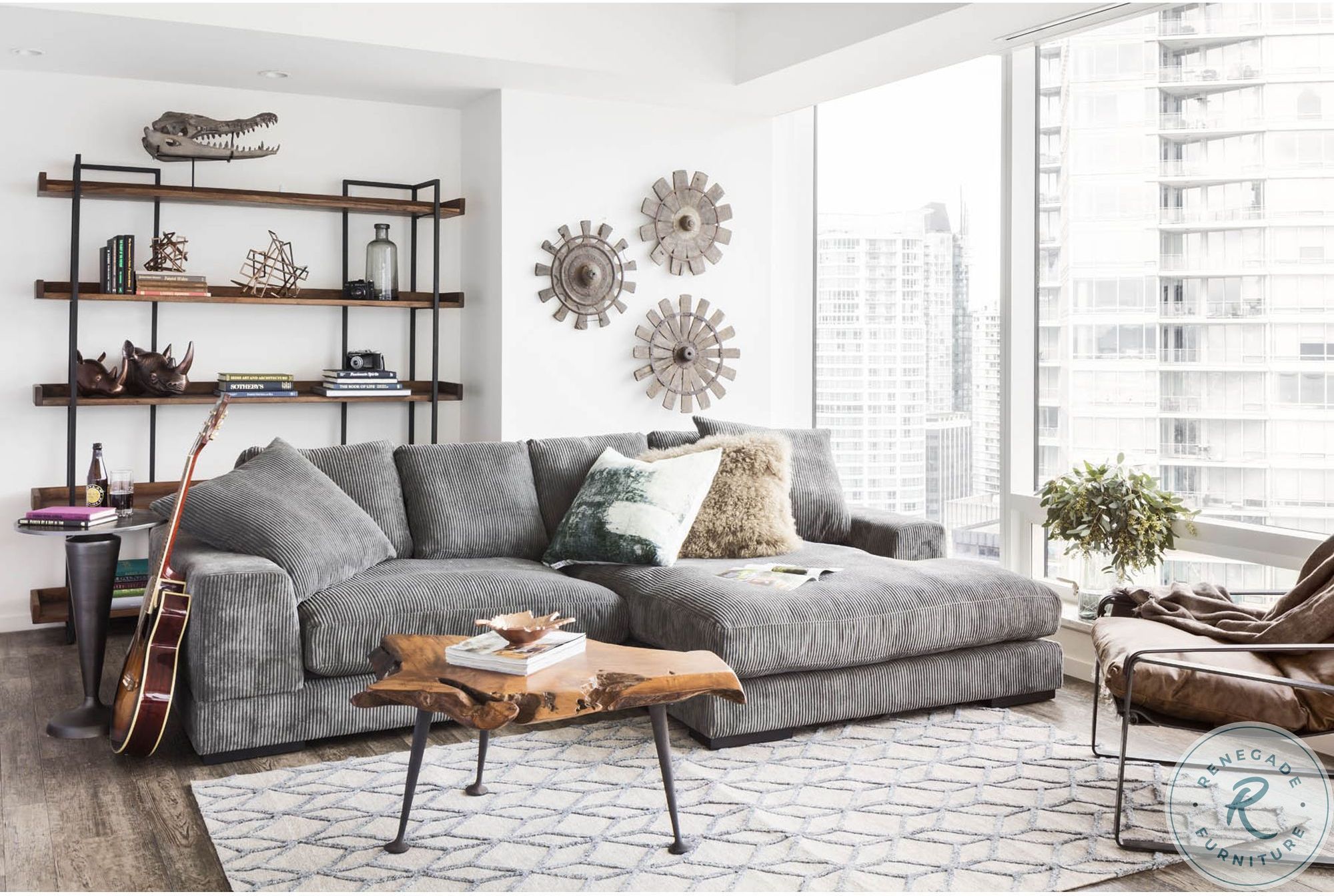 Plunge Light Blue Sectional Sofa – Modern, Comfortable, Stylish