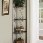 Elegant Copper Metal Corner Etagere – 70″ Display Shelves