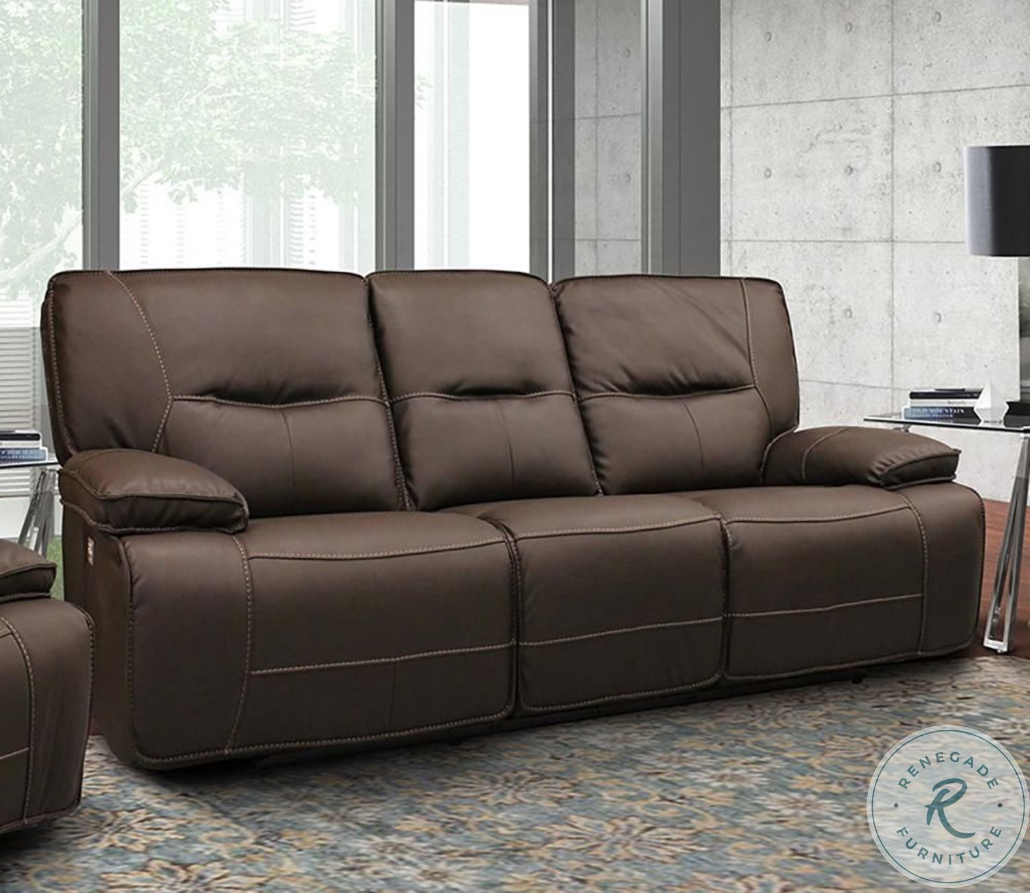 Spartacus Chocolate Dual Power Reclining Living Room Set