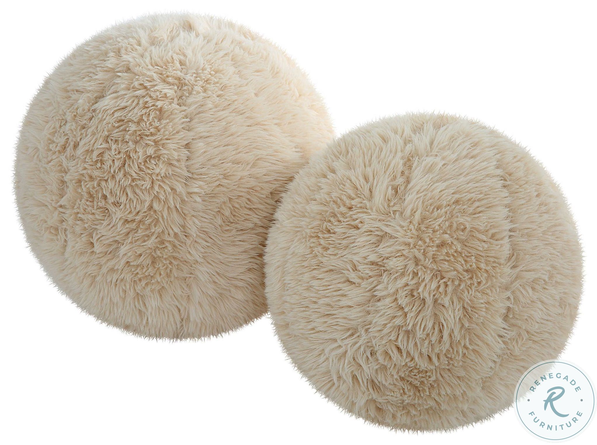 Abide Caramel Faux Sheepskin Ball Pillows Set of 21