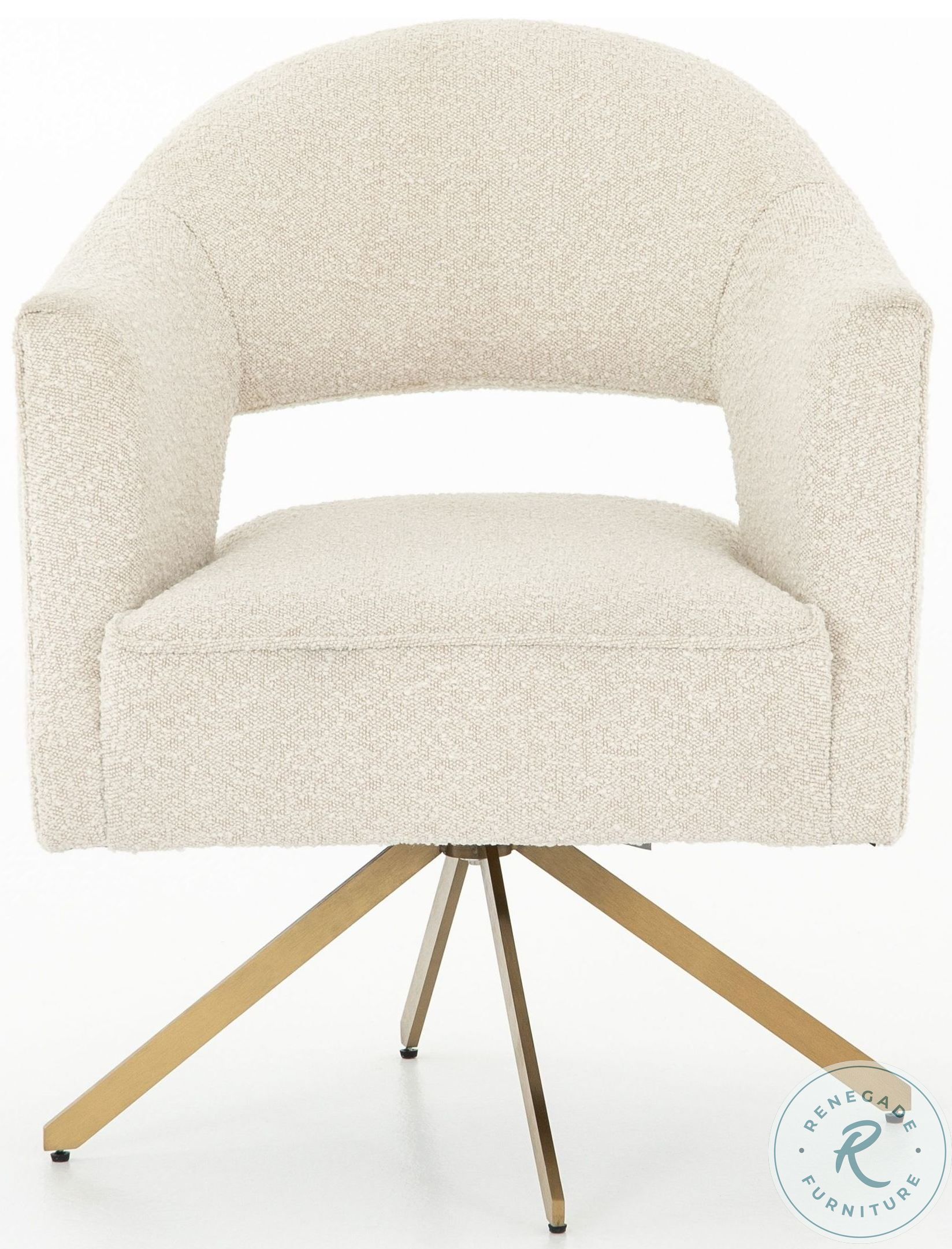 Adara Knoll Natural Swivel Desk Chair – Stylish Comfort for Work