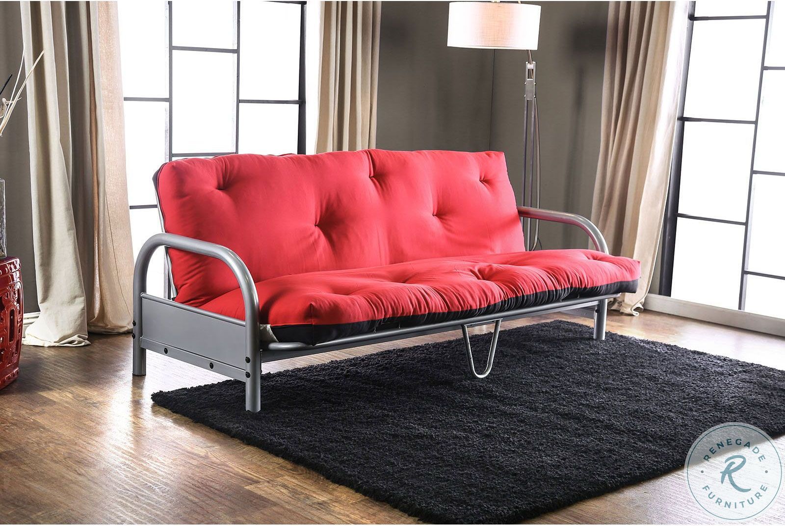 Aksel Black and Red Futon Mattress – Stylish, Comfortable, Durable