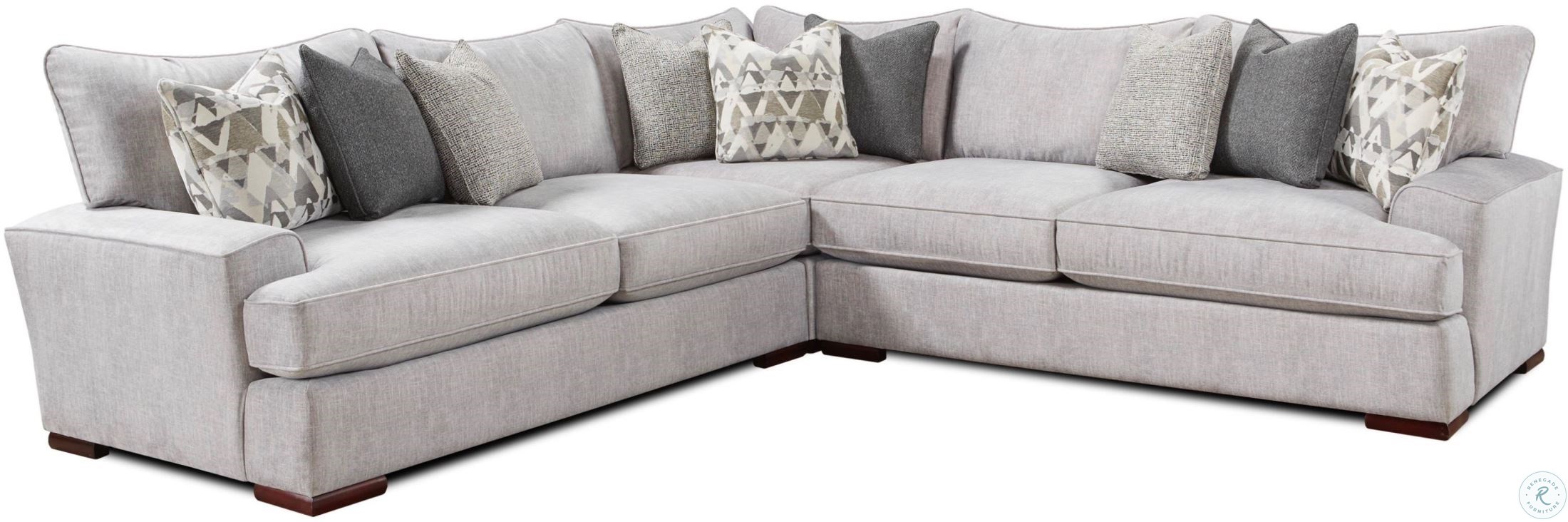 Stylish Alton Silver Sectional – Modern, Comfortable, Durable Sofa