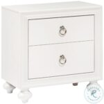 Bella White Nightstand with USB Port
