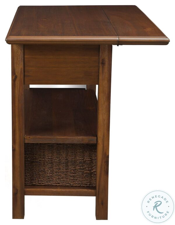 Caldwell Antique Cappuccino 2 Drawer Kitchen Cart4