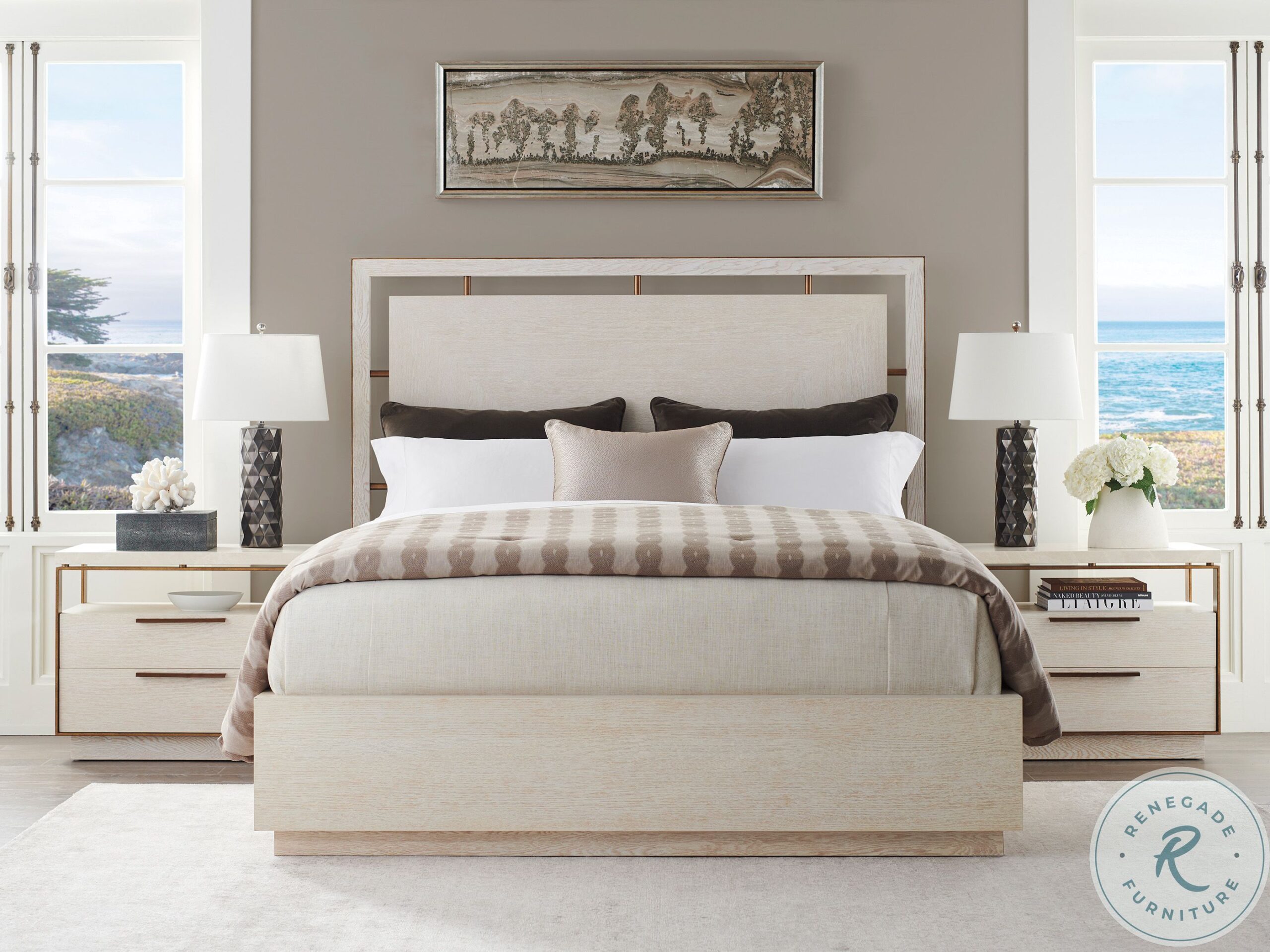 Carmel White Panel Bedroom Set by Barclay Butera