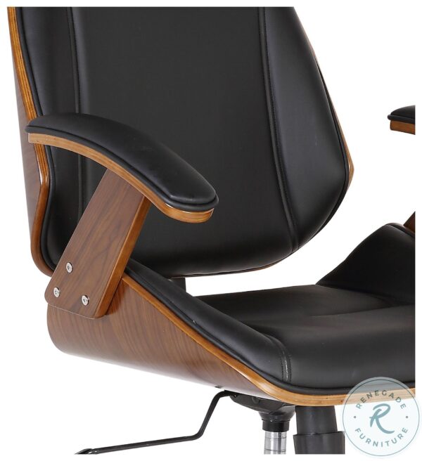 Century Black Faux Leather Adjustable Office Chair4