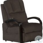 Chandler Walnut Power Lift Recliner with Heat, Massage, and USB Charging