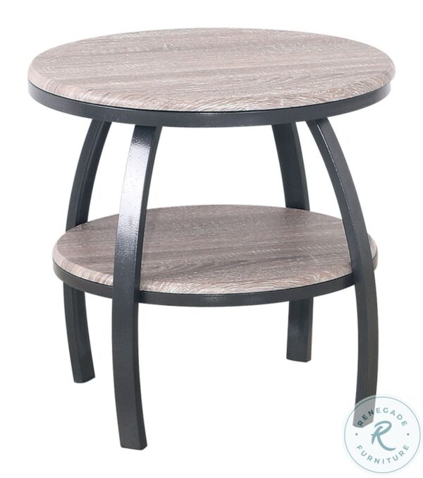 Curtis Barn Gray And Black Round End Table1