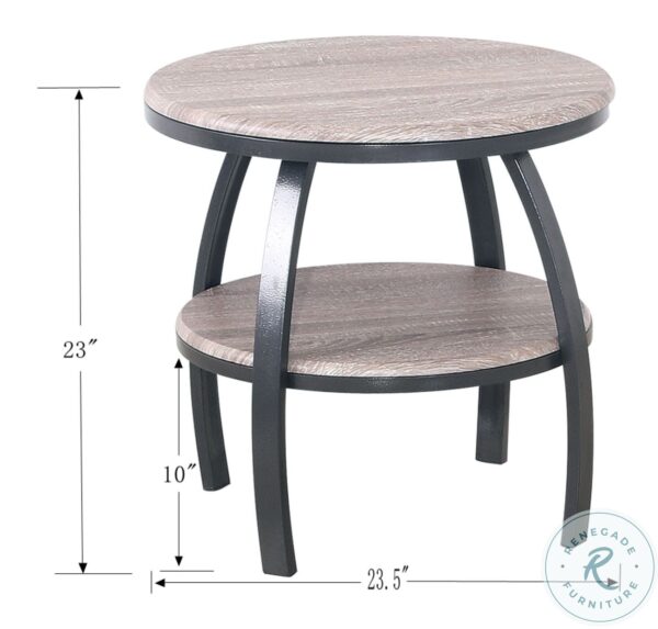 Curtis Barn Gray And Black Round End Table2