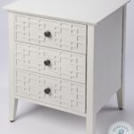 Kinsley Collection 3-Drawer Accent Chest in Glossy White
