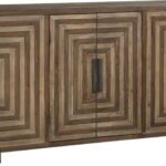 Layton Brown Geometric Parquetry Console Cabinet