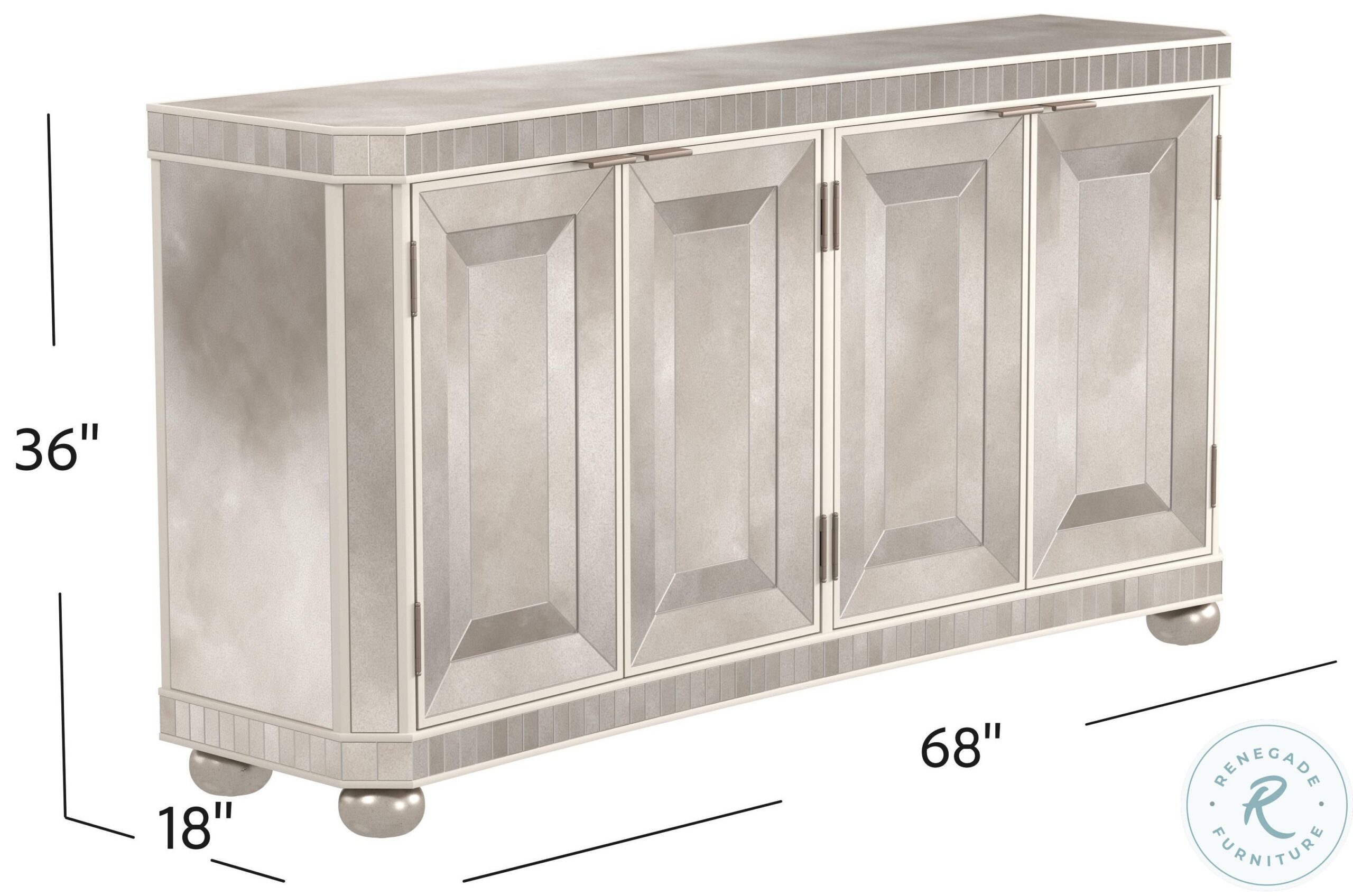 Moiselle Antique Mirror And Silverleaf 4 Door Server2 scaled