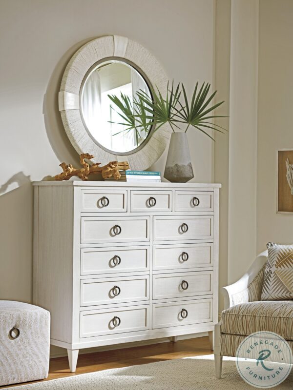 Ocean Breeze Shell White Seacroft Round Mirror5 scaled