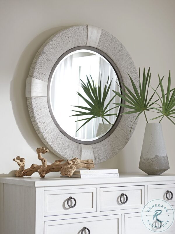 Ocean Breeze Shell White Seacroft Round Mirror6 scaled