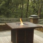 Paradise Trail Medium Brown Round Fire Pit Table