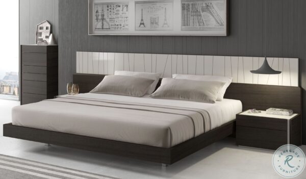 Porto Light Grey And Wenge Platform Bedroom Set2 scaled