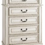 Realyn Chipped White Chest – Elegant Storage with Vintage Charm