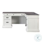 Roanoke White L-Shaped Desk – Spacious Modern Home Office Desk