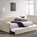 Sadie Taupe and Black Twin Daybed with Trundle