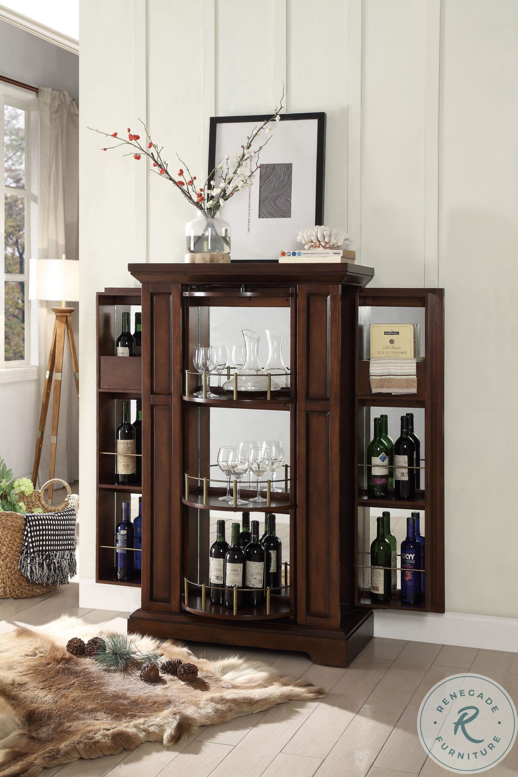 Snifter Cherry Wine Cabinet with Lock6 scaled