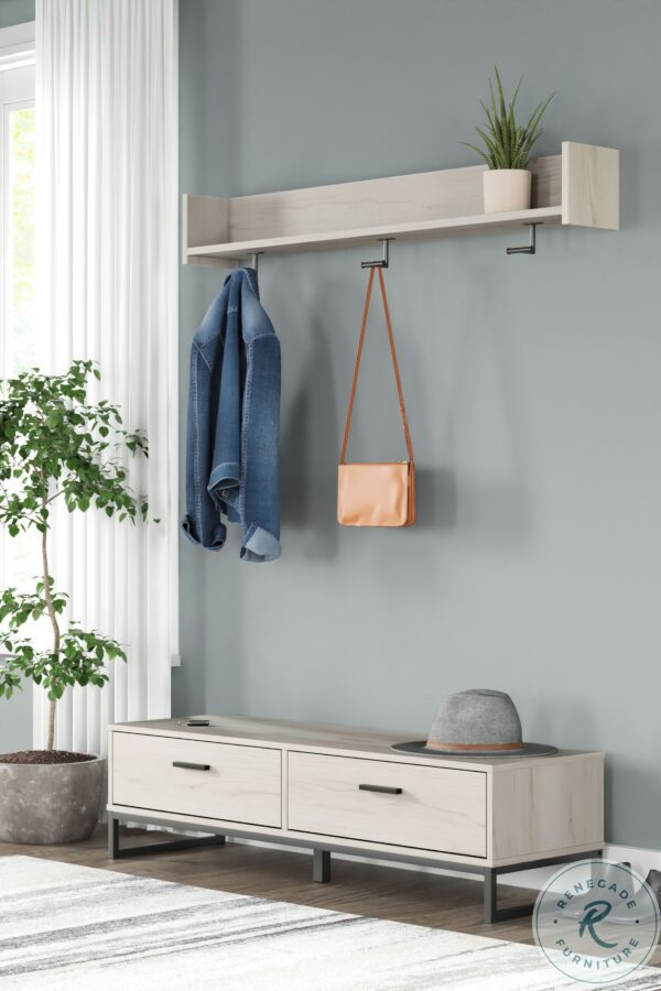 Socalle Natural Bench with Coat Rack1 scaled