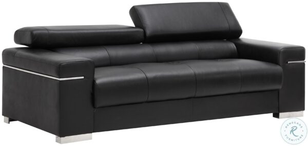 Soho Black Leather Sofa1 scaled