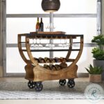 Danley Weathered Brown Bar Trolley – Functional & Stylish