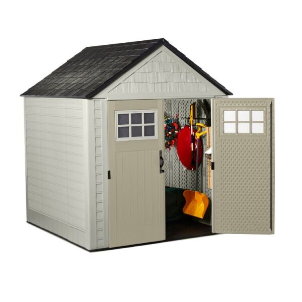 Rubbermaid 7×7 Ft Durable Weatherproof Resin Outdoor Storage Shed - Image 4