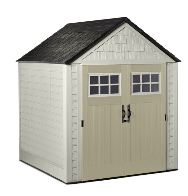 Rubbermaid 7×7 Ft Durable Weatherproof Resin Outdoor Storage Shed