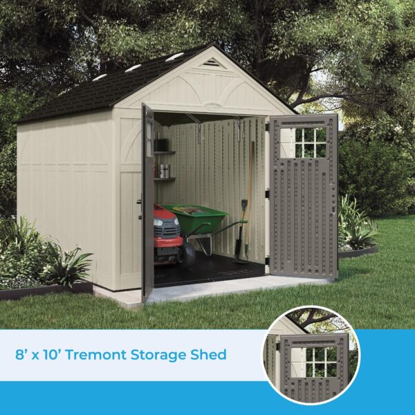 Suncast BMS8100 8′ x 10′ Tremont Storage Shed - Image 3